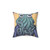 Cthulhu-inspired purple throw pillow with tentacles and tiny hats
