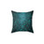 Teal Galaxy Pillow with Glowing Night Sky Stars Design
