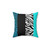 Aqua Blue Animal Print Stripe Decorative Throw Pillow