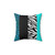 Aqua Blue Animal Print Stripe Decorative Throw Pillow