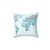 Teal World Map Decorative Throw Pillow