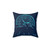 Northern Lights Pillow with Polar Bear Silhouette