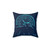 Northern Lights Pillow with Polar Bear Silhouette