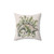 Stegosaurus and Ferns Dinosaur Botanical Art Pillow