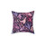 Dragon fire dark pink and purple fantasy pillow