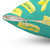 Butter-inspired teal pillow with a unique design