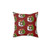 Colorful Christmas Snowman and Tree Pillow