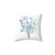 Handpainted Forget-Me-Not Bouquet Pillow