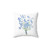 Handpainted Forget-Me-Not Bouquet Pillow