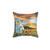 Space Themed Decorative Pillow with Astronaut and Sunflowers