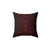 Dark Red and Black Damask Pattern Pillow