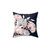 Floral Print Navy Blue and Pink Pillow