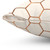 Rose gold copper honeycomb decorative pillow