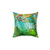 Peaceful underwater lily pad throw pillow with adorable frogs and tranquil koi fish
