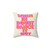 Fun dance-inspired typography artwork pillow