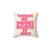 Fun dance-inspired typography artwork pillow