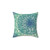 Emerald Doodle Pattern Decorative Pillow
