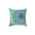 Emerald Doodle Pattern Decorative Pillow