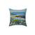 Headland Cottages Coastal Pillow with Floral Seaside Motif