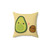 Cute avocado and stone decorative pillow