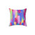 Vibrant Colorful Abstract Throw Pillow