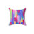 Vibrant Colorful Abstract Throw Pillow