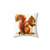 Watercolor Red Squirrel Throw Pillow