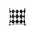 Black and White Harlequin Pattern Pillow