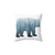 Misty Forest Bear Turquoise Pillow