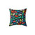 Colorful Cat Throw Pillow with Cute Decorative Pet Design