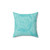 Turquoise Spiral Pattern Decorative Pillow