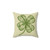 Vintage Lucky Clover Throw Pillow
