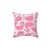 Adorable Flamingo Pillow with Girly Royal Pattern