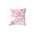 Hand Painted Pink Cherry Blossom Watercolor Pillow