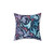 Dark Turquoise and Purple Dragon Fire Decorative Pillow