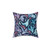 Dark Turquoise and Purple Dragon Fire Decorative Pillow