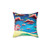 Bungalow Decorative Throw Pillow with Colorful Pop Art Design