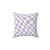 Soft Purple Checked Pattern Pillow