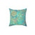 Sapphire & Jade Stained Glass Mandalas Pillow