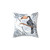 Tropical Toucan Pillow with Vibrant Palm Leaves Design