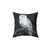 Snowy Owl Decorative Pillow in Dark Night Version