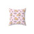 Soft pink guinea pig pillow with a cute strawberry pattern