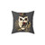 Steampunk owl decorative throw pillow with gears and keys