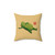 Soft, round frog-shaped mood pillow for yoga and relaxation