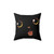 Black Cat Minimalist Tongue Decorative Pillow