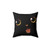 Black Cat Minimalist Tongue Decorative Pillow