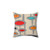 Atomic Era Inspired Art Pillow for Retro Home Decor