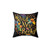 Floral gold and black decorative pillow for book lovers