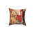 Vintage travel poster pillow featuring Rome, Italy