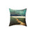 Distant Land Pillow - Contemporary Landscape Accent Cushion